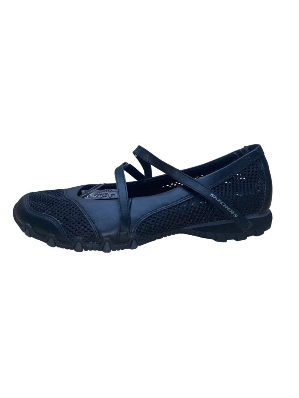 Skechers Women’s Black Leather & Textile Blend Mary Jane Style Shoes Size 10 - Picture 4 of 9